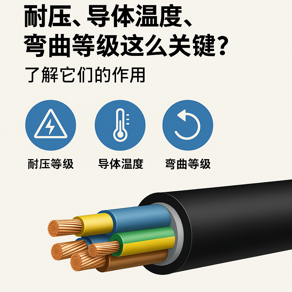 为什么充电电缆的耐压、导体温度、弯曲品级这么要害？？？？？相识它们的作用